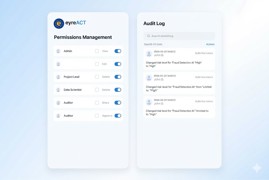 Permissions & Audit Logs - Track AI compliance activities